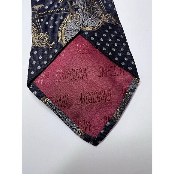 Moschino Silk Bicycle Neck Tie - Picture 7 of 9
